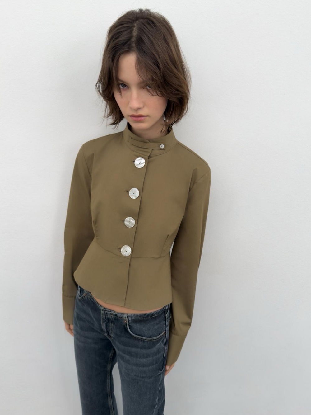 Zara Button Poplin Blouse NWT